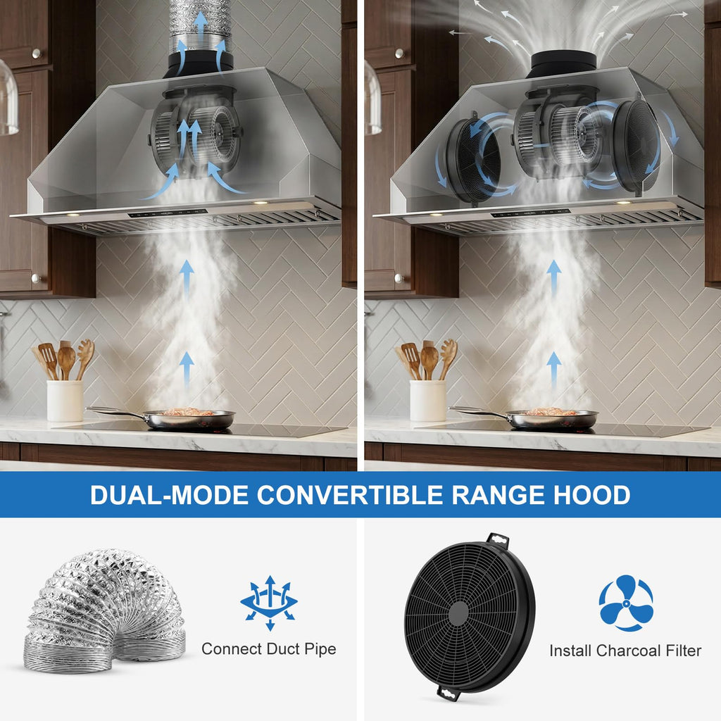 30 Inch 1200 CFM 8-Speed Kitchen Exhaust Fan P5604