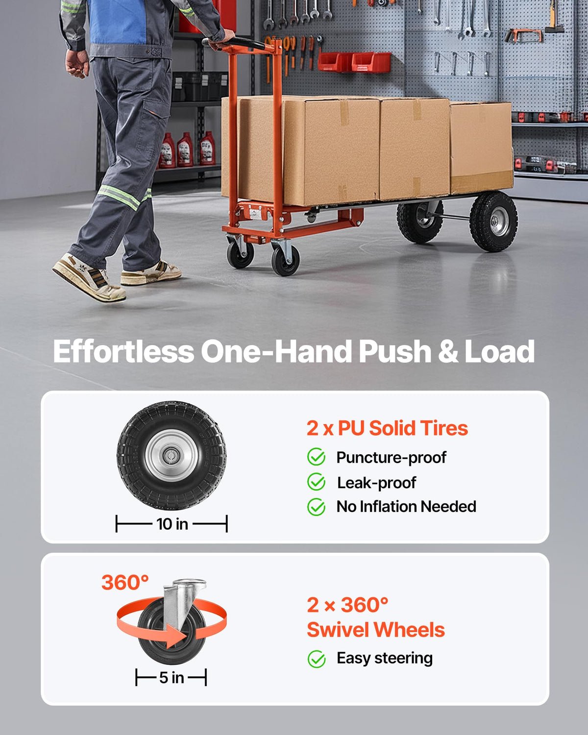 4 in 1 Hand Truck Dolly 1000 lbs Load Capacity L126