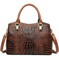 Crocodile Leather Satchel Handbag with Shoulder Strap A869111
