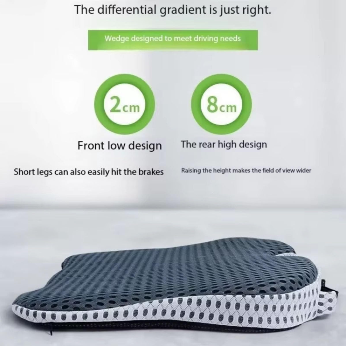 Grey Memory Foam Car Seat Booster Cushion N970094