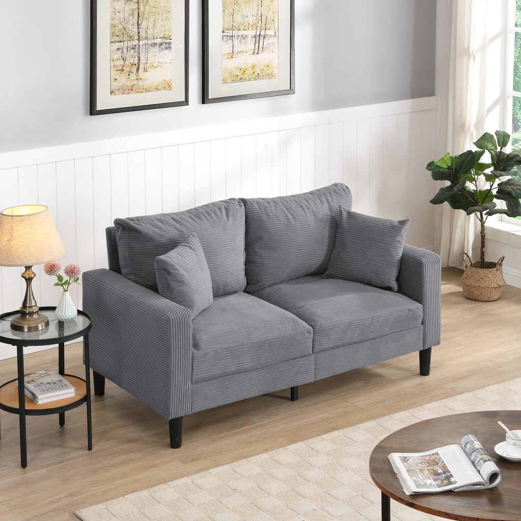Light Gray 2 Seat Loveseat Sofa I22181