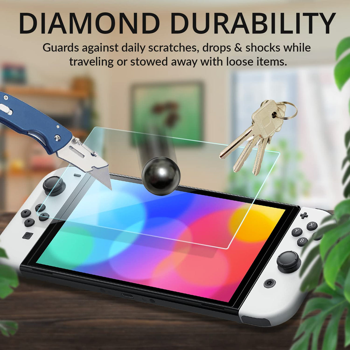 Screen Protector and Case Bundle with Tempered Glass and EVA Case C268046