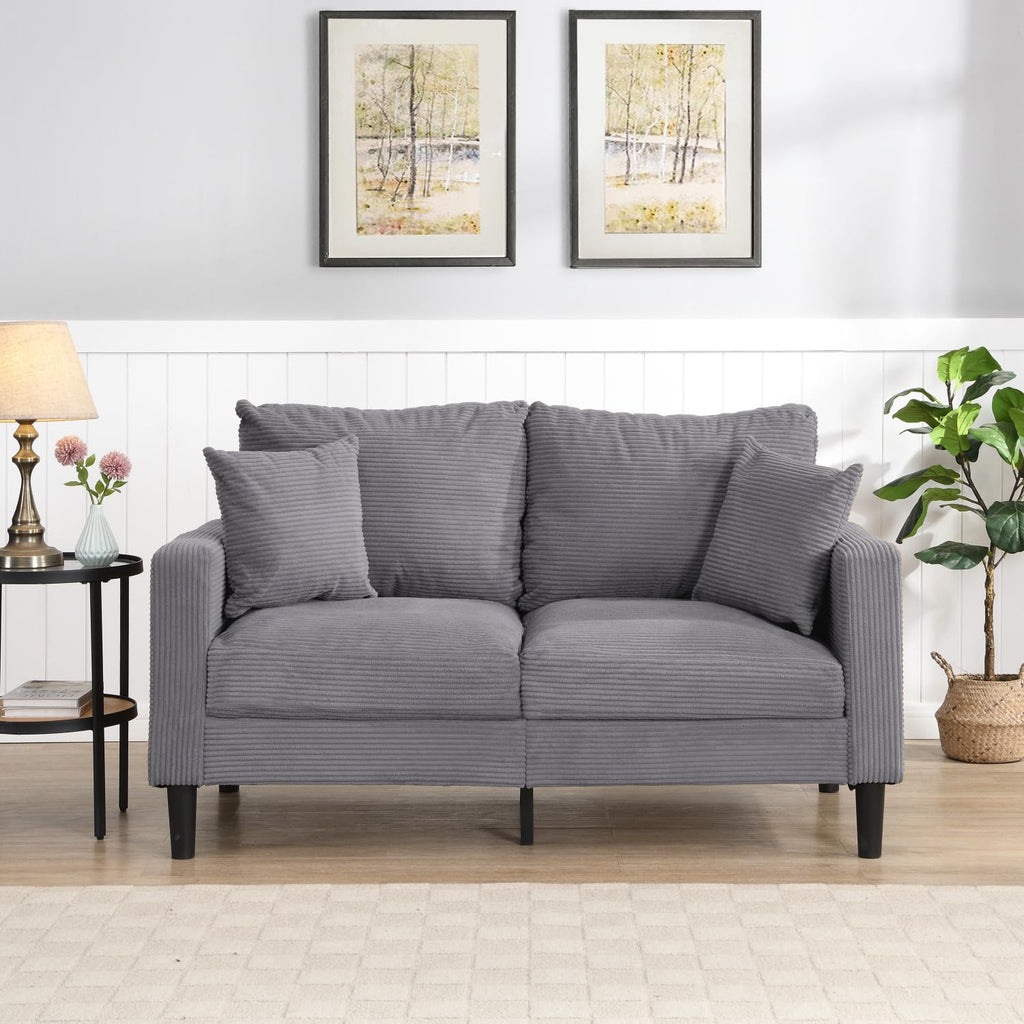 Light Gray 2 Seat Loveseat Sofa I22181