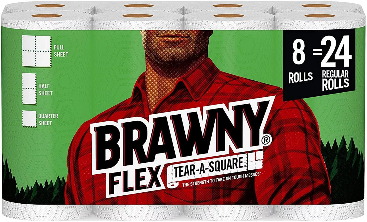 Paper Towels, 8 Triple Rolls, 3 Sheet Size Options F924824