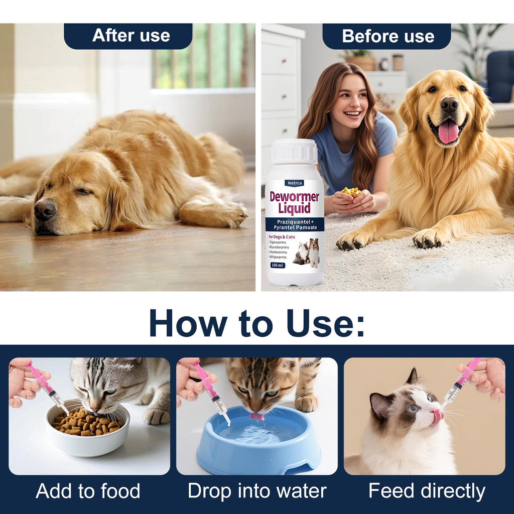 Dewormer Liquid for Dogs & Cats, 100ml D3984