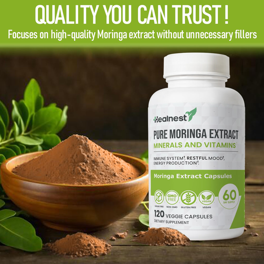 Moringa Extract Capsules 20:1 120 Capsules Vegan Z633