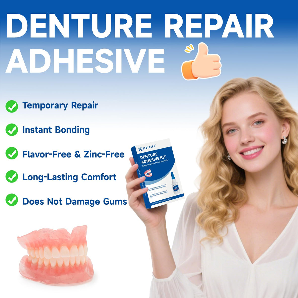 Denture Repair Glue Kit 1oz I6431