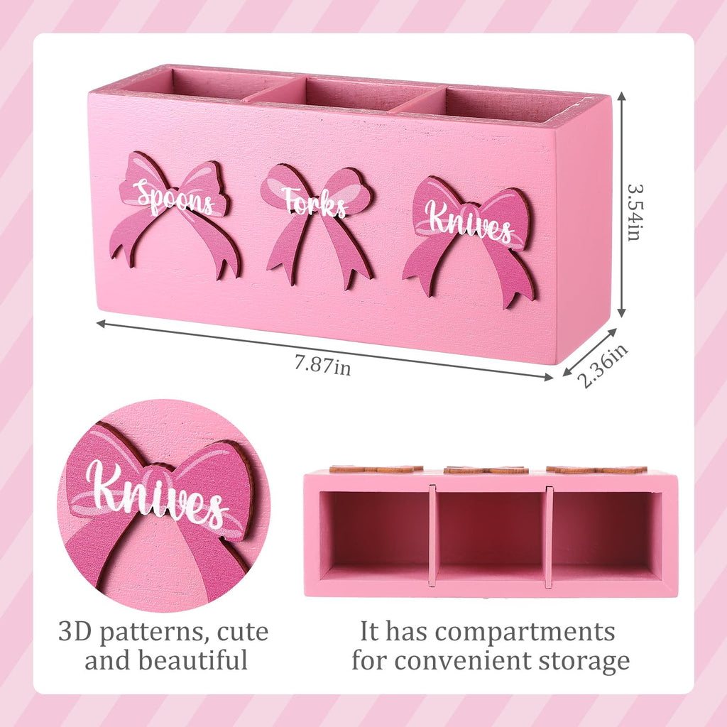 Pink Wood Utensil Holder H597363