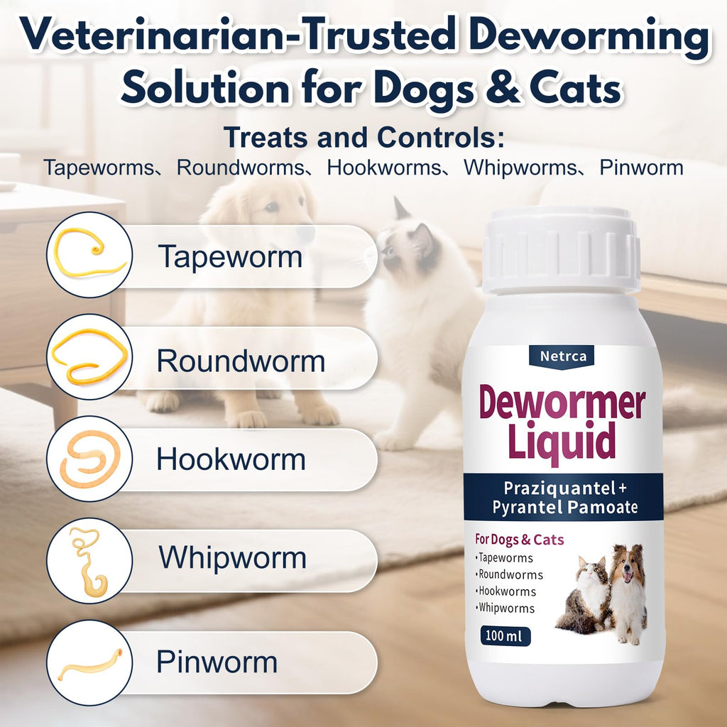 Dewormer Liquid for Dogs & Cats, 100ml D3984