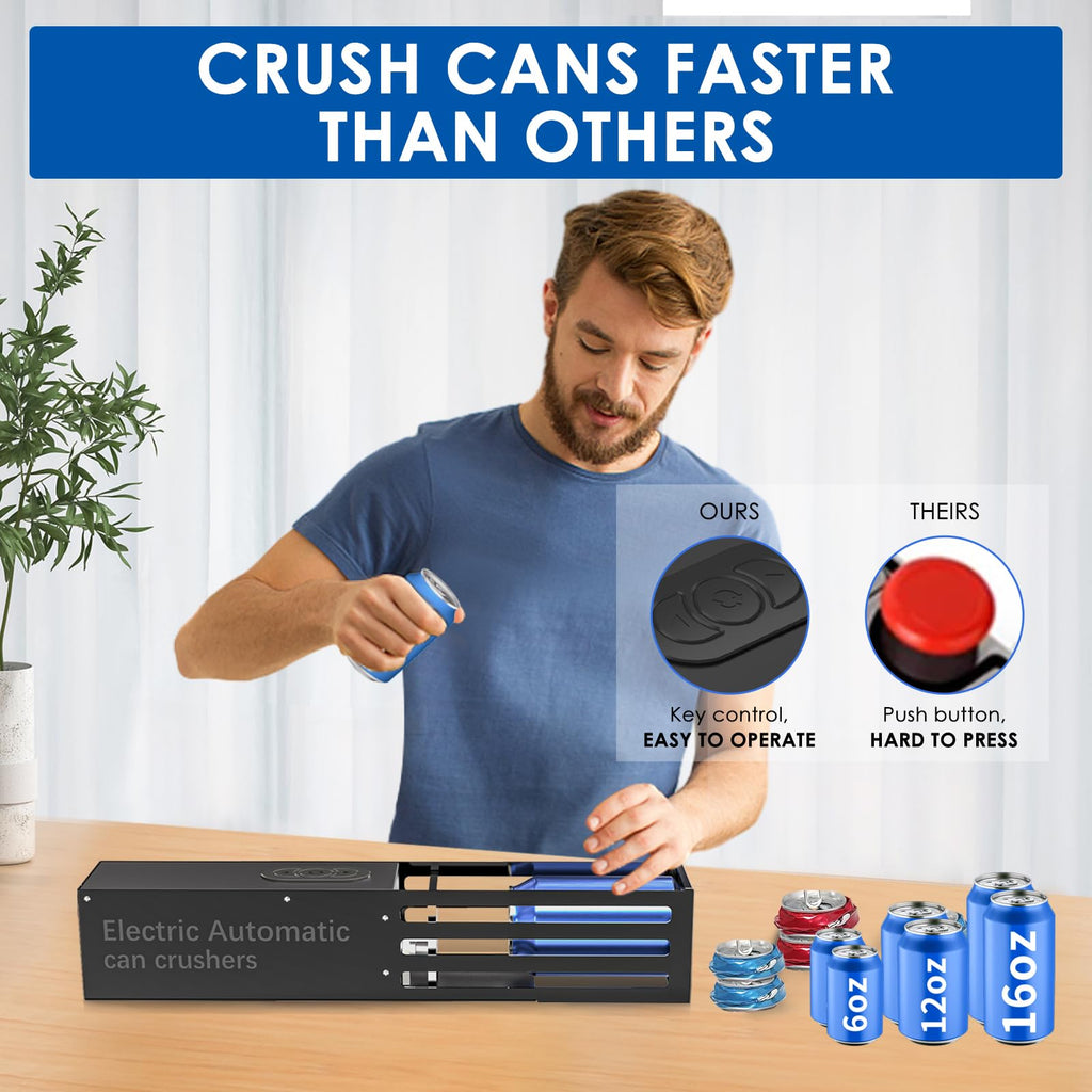 Automatic Electric Can Crusher for 8oz 12oz 16oz Cans A414