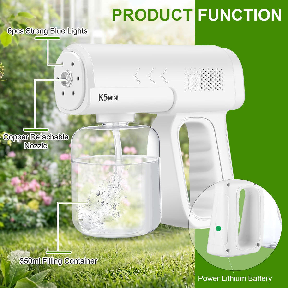 2 Pack Rechargeable Handheld Nano Sprayer R7505