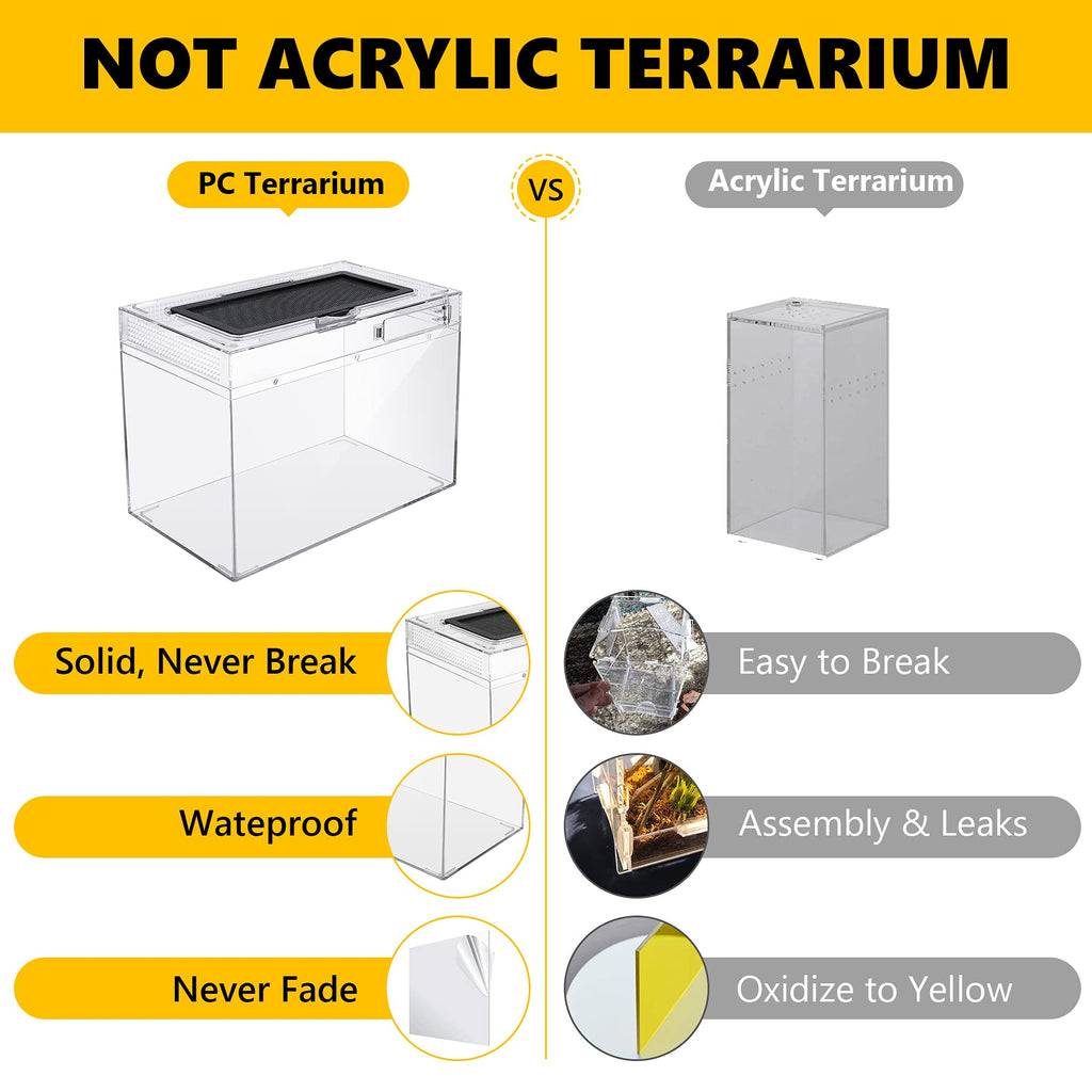 15.6x8x10 inch PC Terrarium with Heat Lamp O46961
