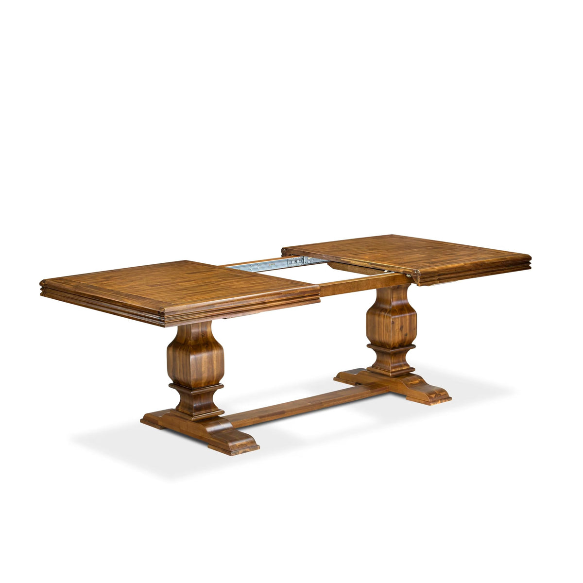 9 Piece Dining Table Set with 8 Beige Fabric Chairs C16538