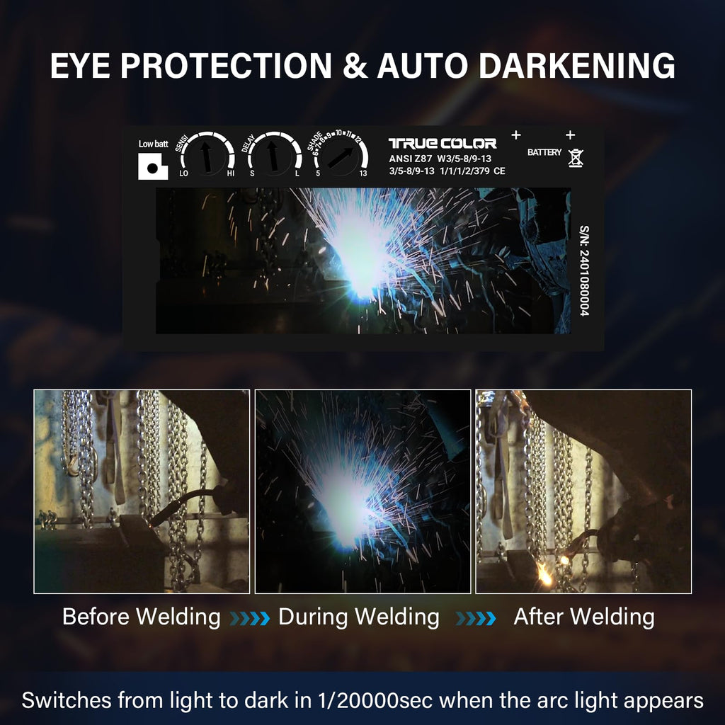 Adjustable Auto Darkening Welding Lens 2x4 1/4 H7992