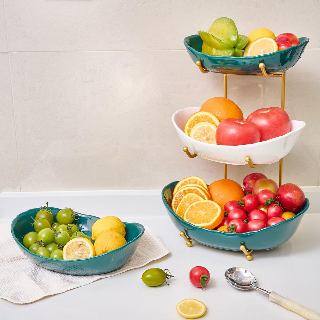 Ceramic 3 Tier Fruit Bowl A6367