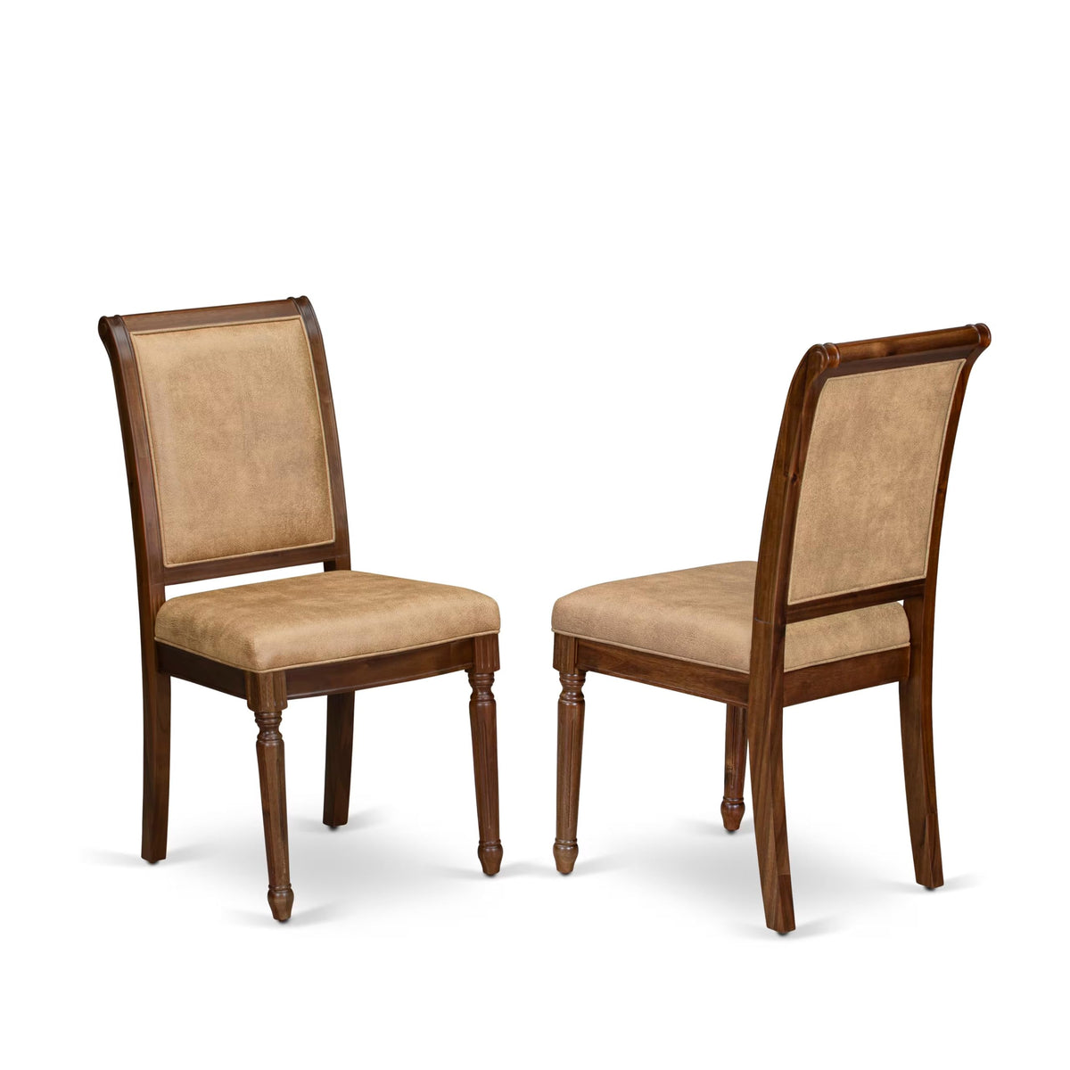 9 Piece Dining Table Set with 8 Beige Fabric Chairs C16538
