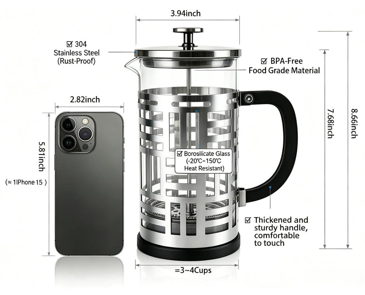 34 oz Brushed Stainless French Press P7121