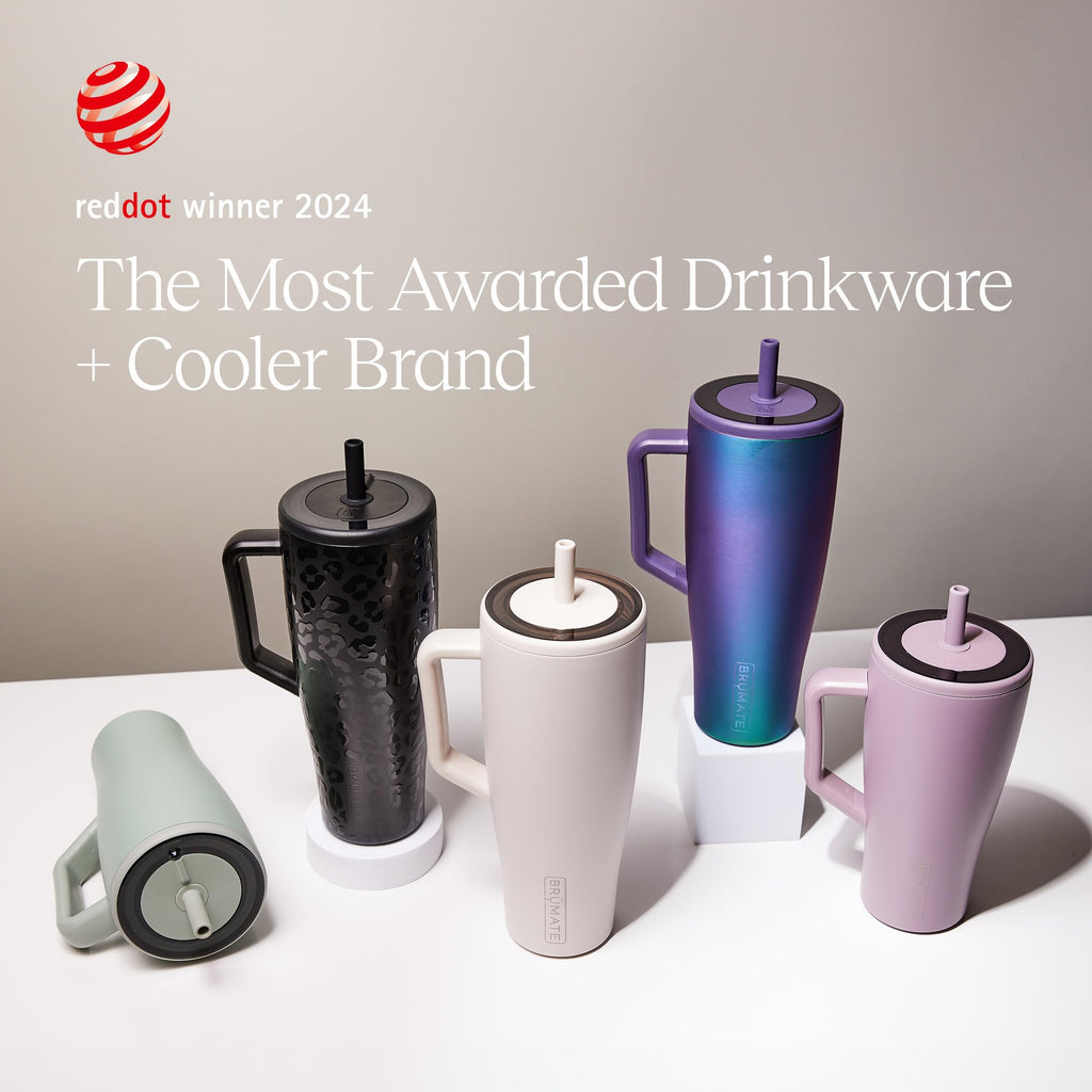 40 oz Stainless Steel Tumbler with Handle and Straw U51990