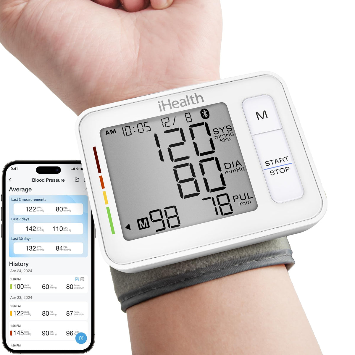 Wrist Blood Pressure Monitor with App T1831