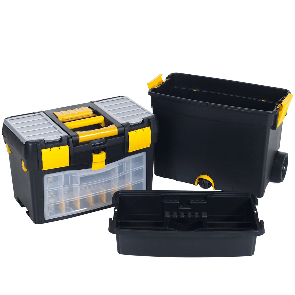 Portable Stackable Toolbox with Wheels and Drawers D2693
