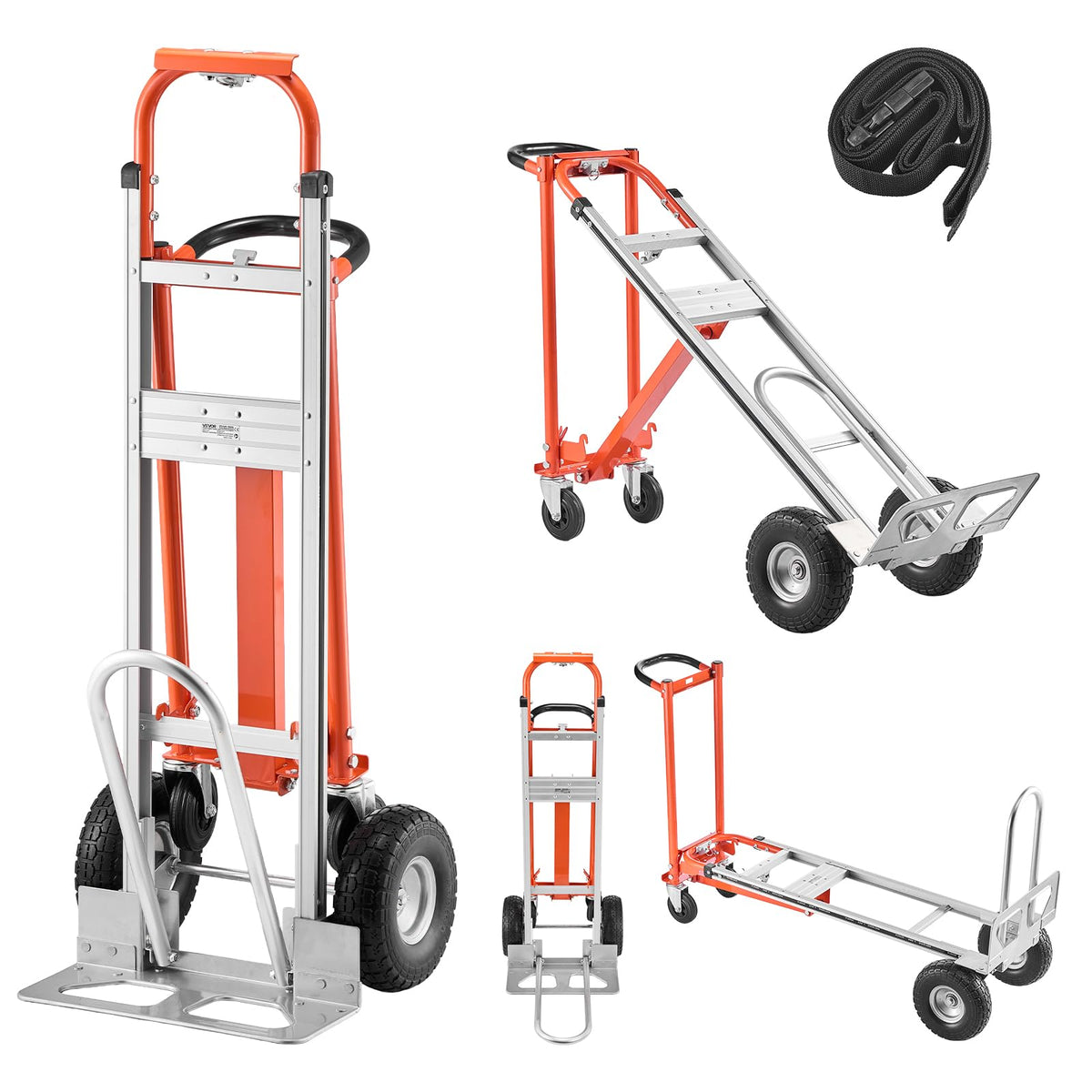 4 in 1 Hand Truck Dolly 1000 lbs Load Capacity L126