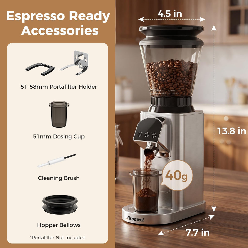 Conical Burr Coffee Grinder with 48 Settings O68258