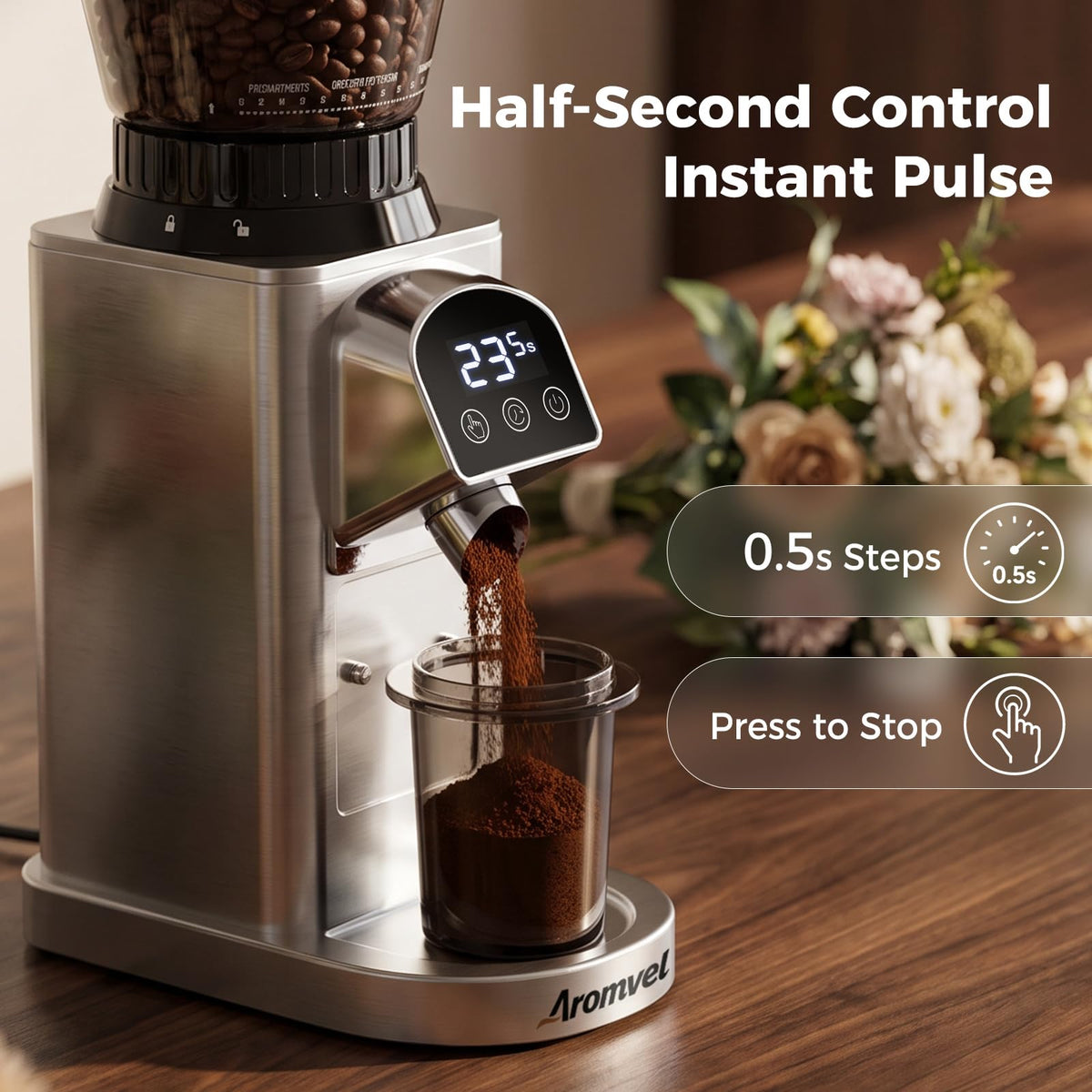 Conical Burr Coffee Grinder with 48 Settings O68258