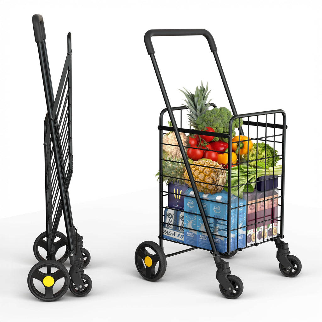 Black Foldable Lightweight Utility Cart C568