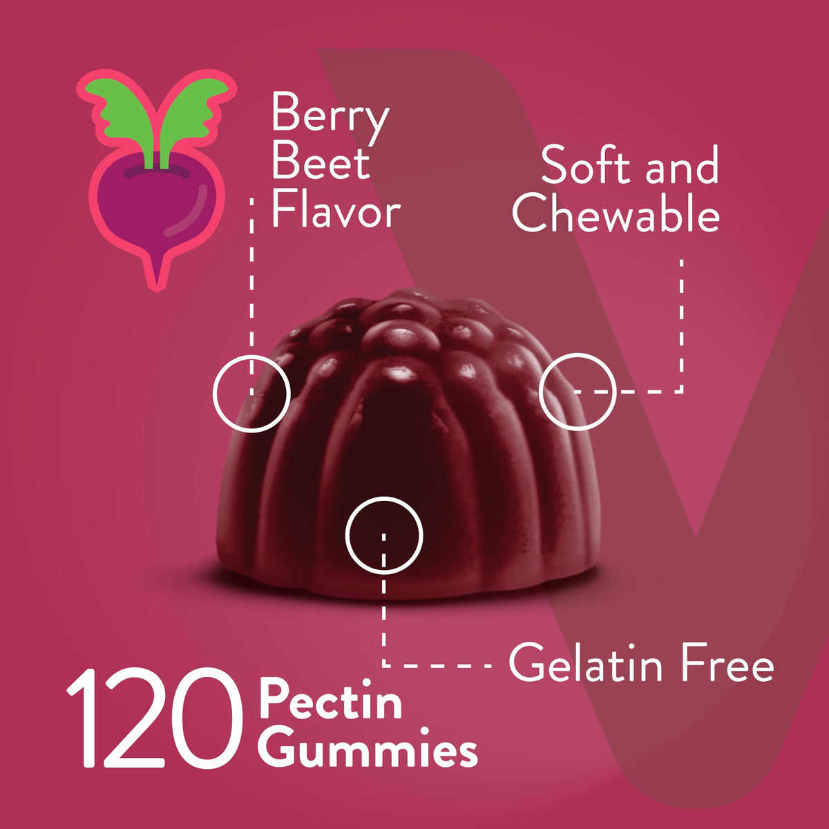 Beet Root Gummies 4000mg & Tart Cherry Q97873