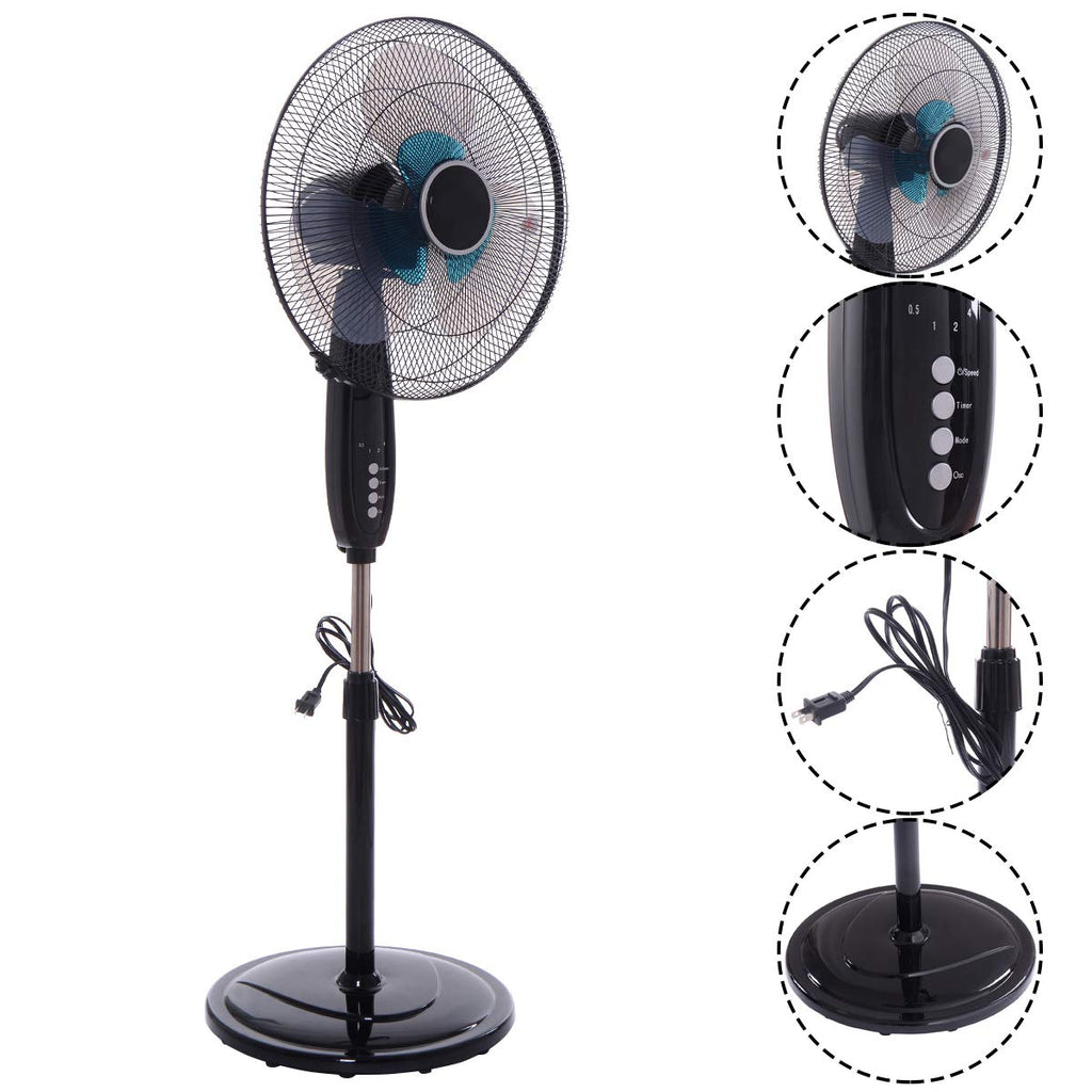 16" Oscillating Pedestal Fan with Remote Control H541889