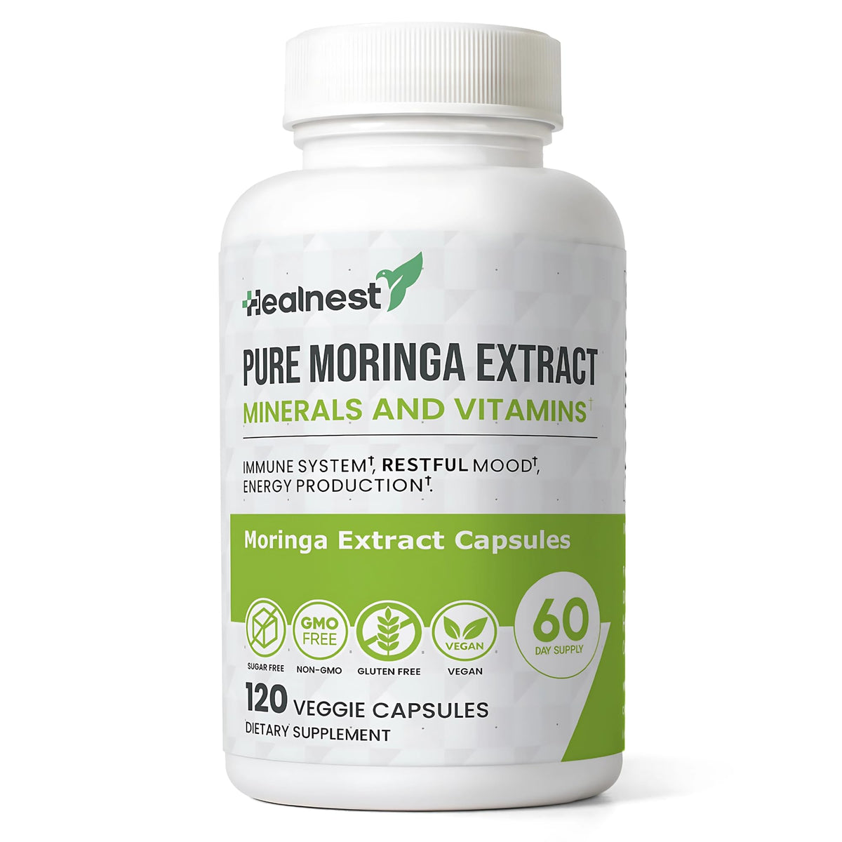 Moringa Extract Capsules 20:1 120 Capsules Vegan Z633