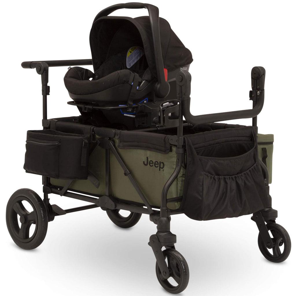 Black/Green Stroller Wagon with Cooler Bag Y87842