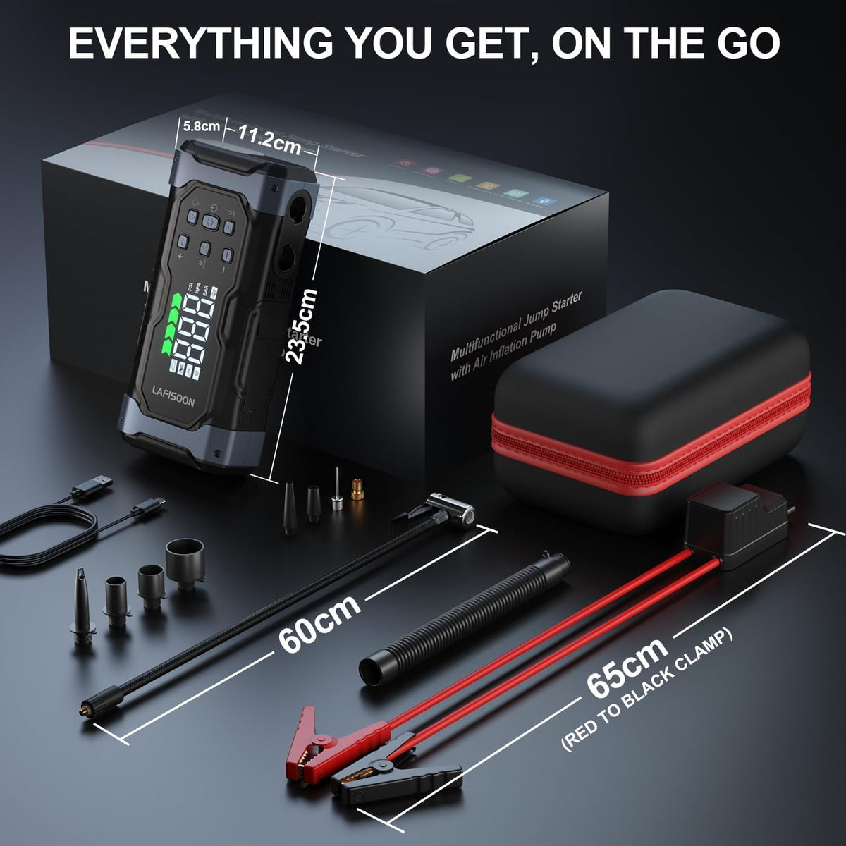 9000A Jump Starter with Air Compressor I626885
