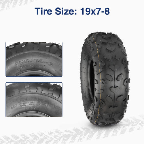 19x7-8 ATV UTV Off-Road Tires Set of 2 D619
