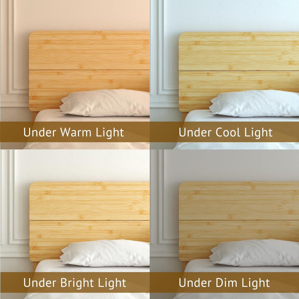 14 inch Bamboo Full Bed Frame with Headboard X116