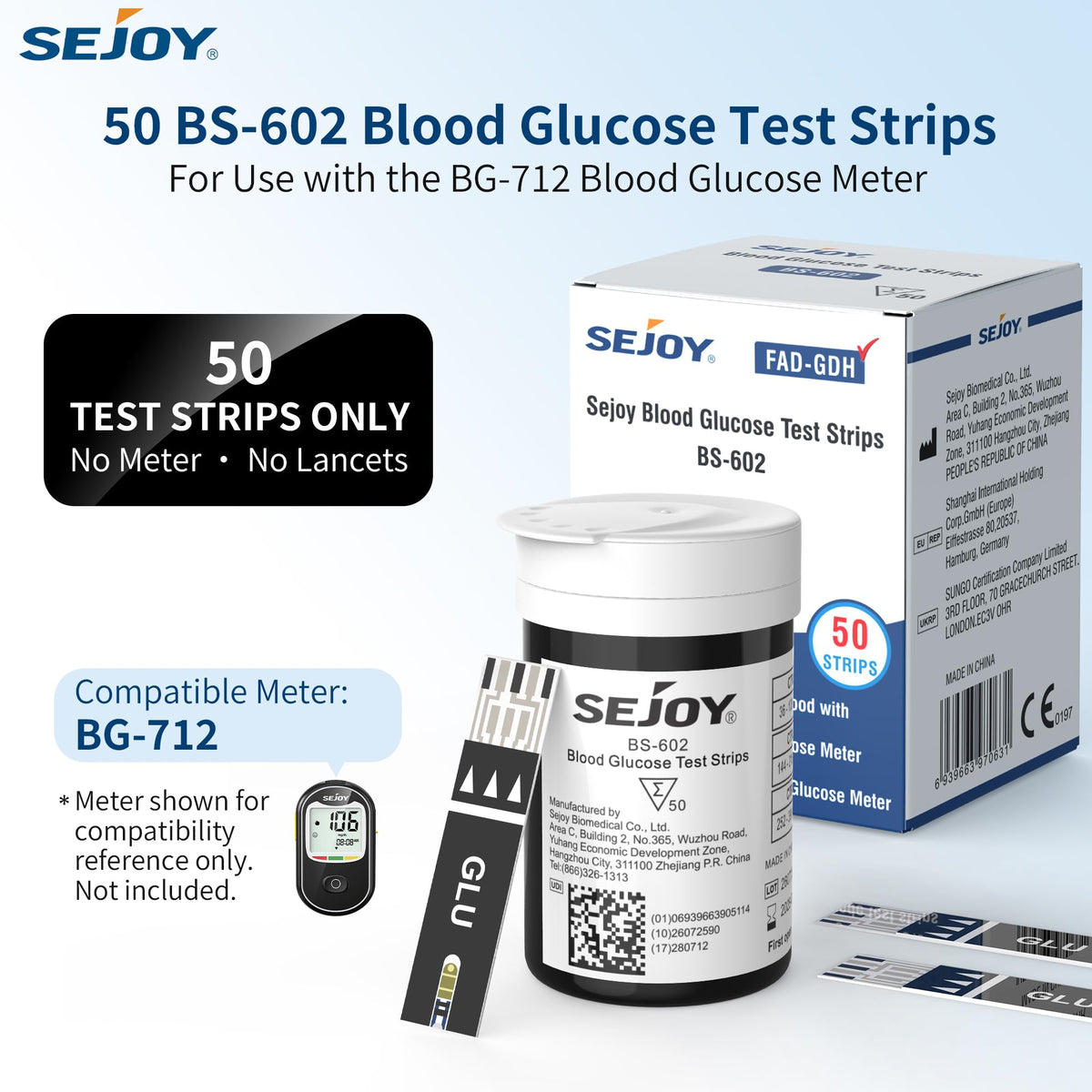 Blood Glucose Test Strips 50 Count C10795