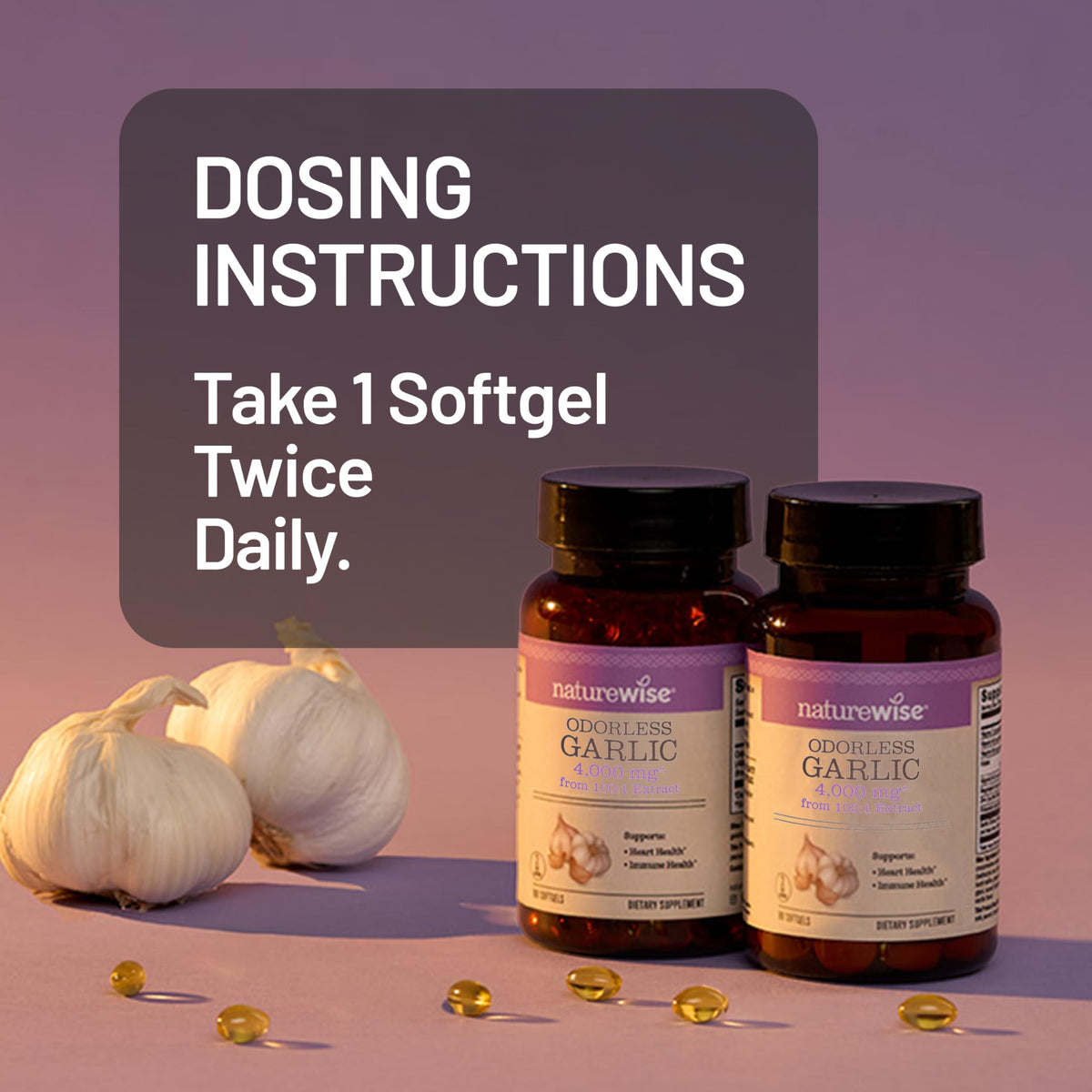 Odorless Garlic Supplement 4000mg 60 Count W751