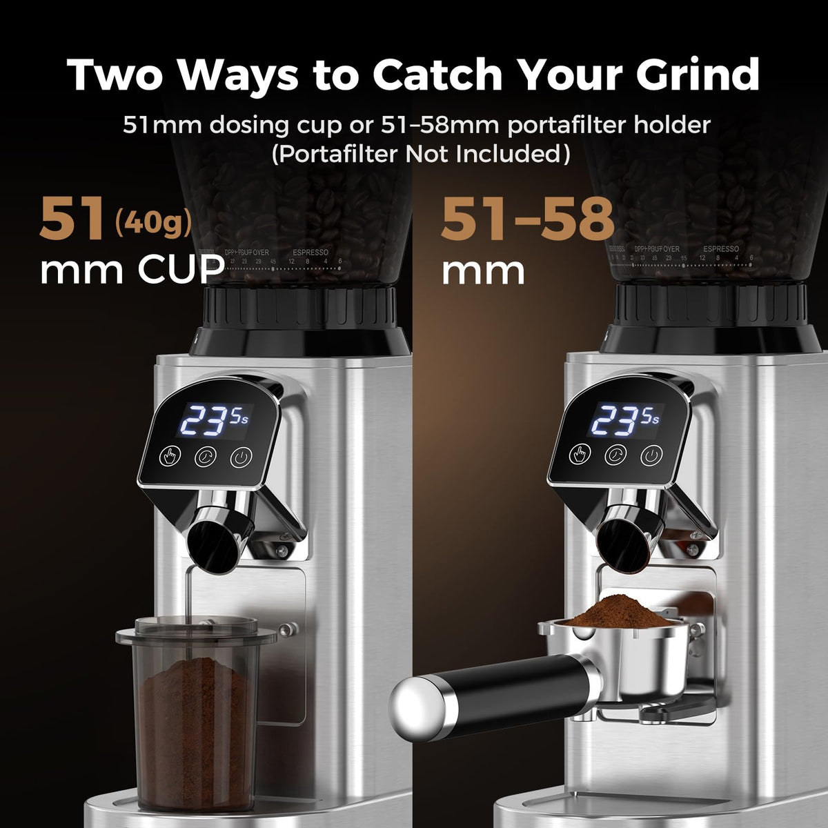 Conical Burr Coffee Grinder with 48 Settings O68258