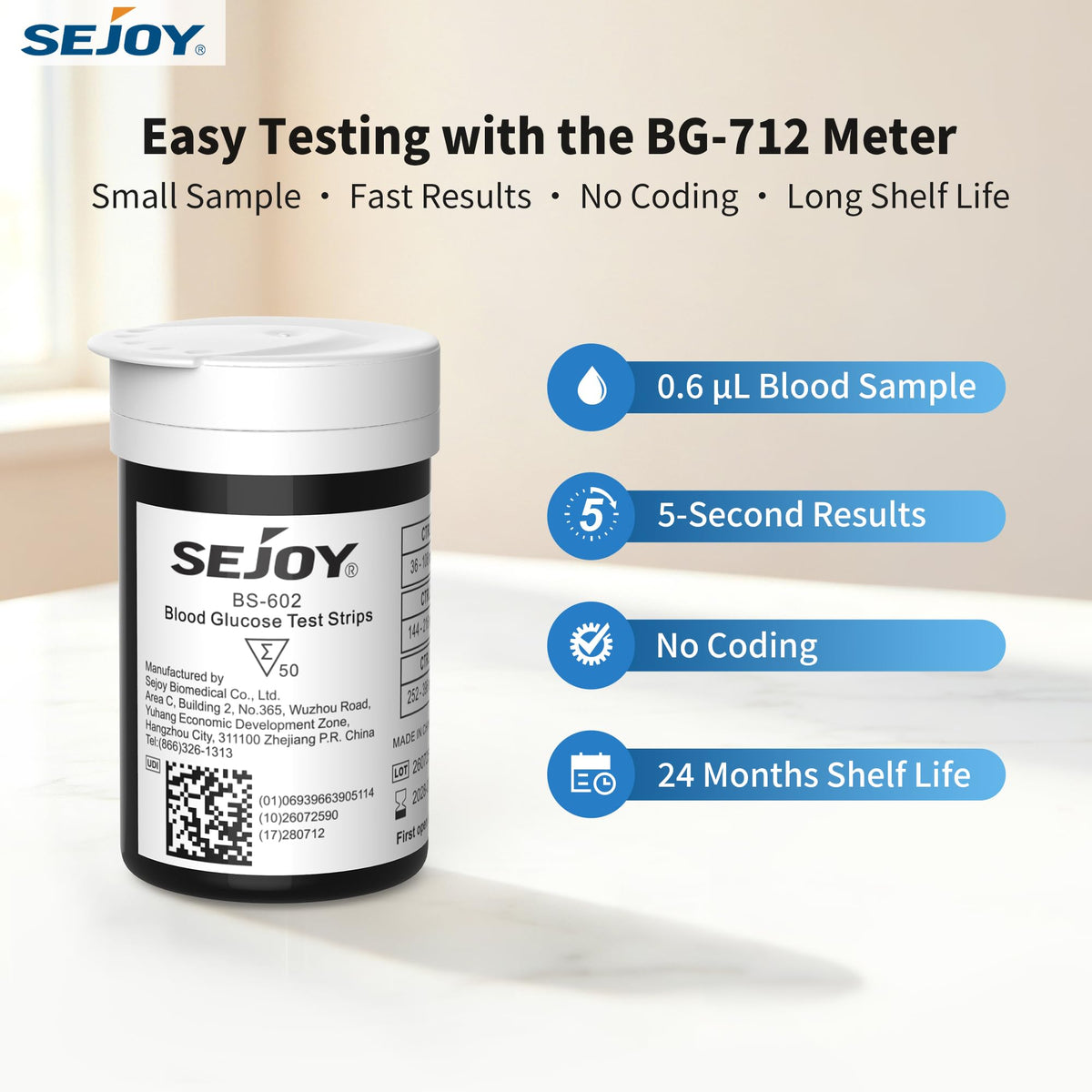 Blood Glucose Test Strips 50 Count C10795