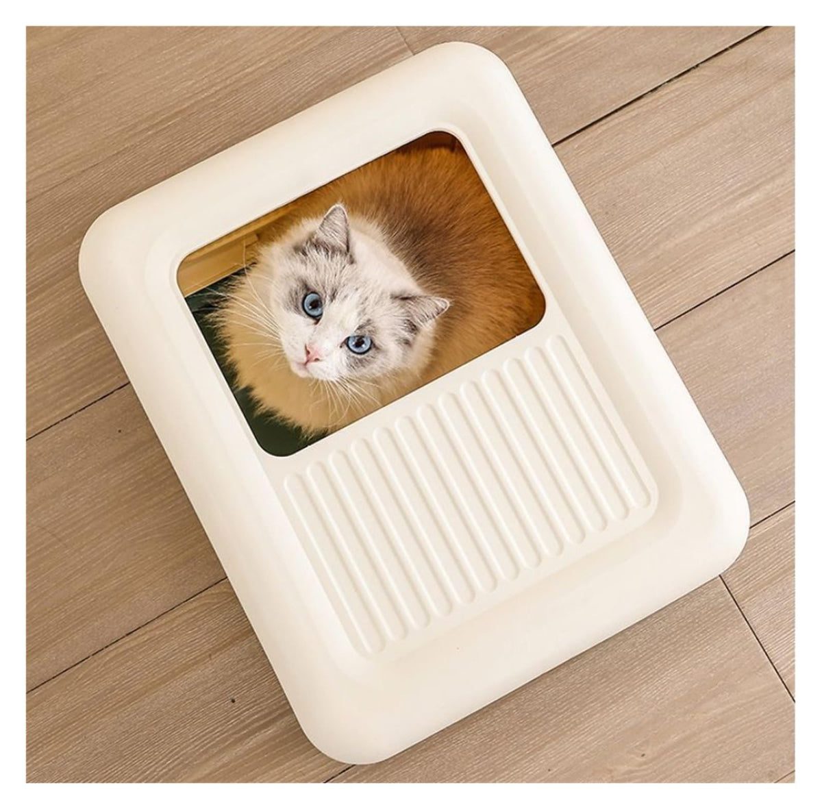 Fully Enclosed Cat Litter Box with Lid and Drawer R65153