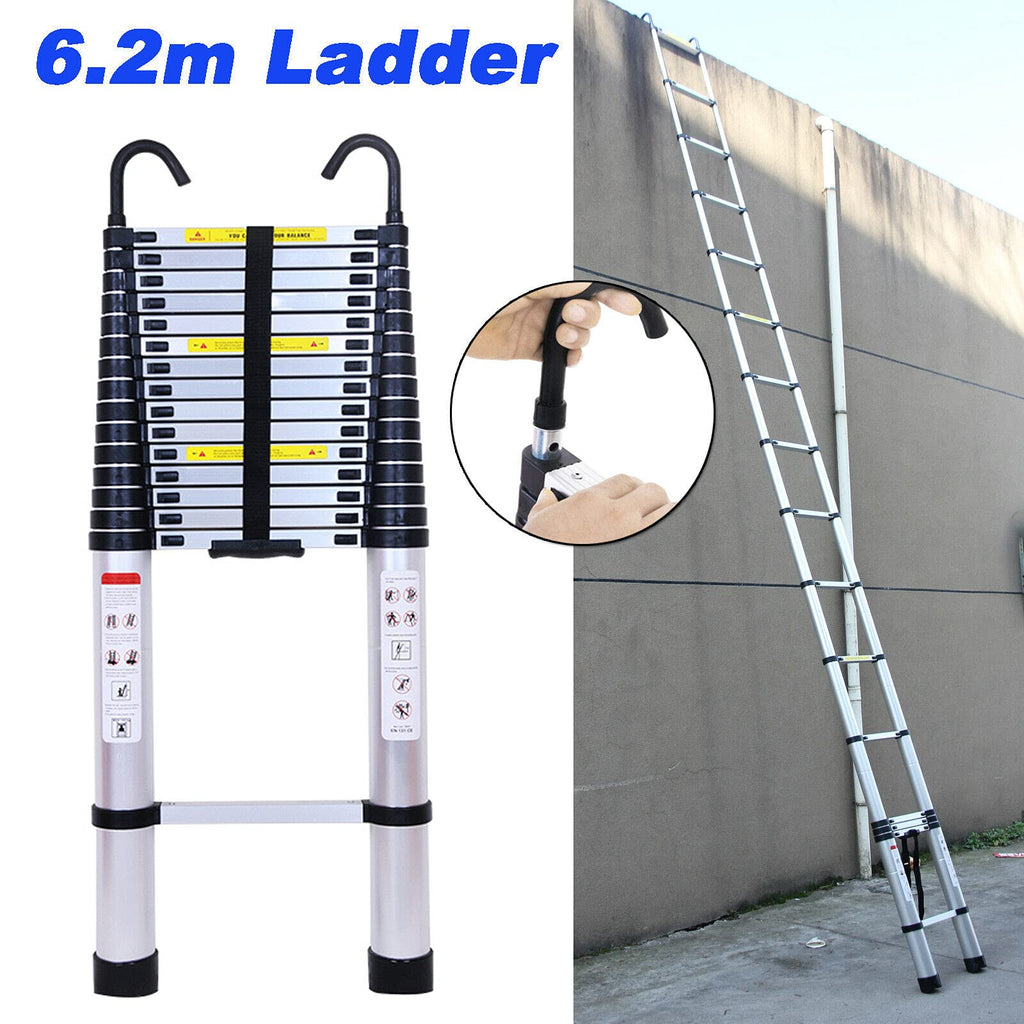 20.34 FT Aluminum Telescoping Ladder 330 Lb Capacity W218452
