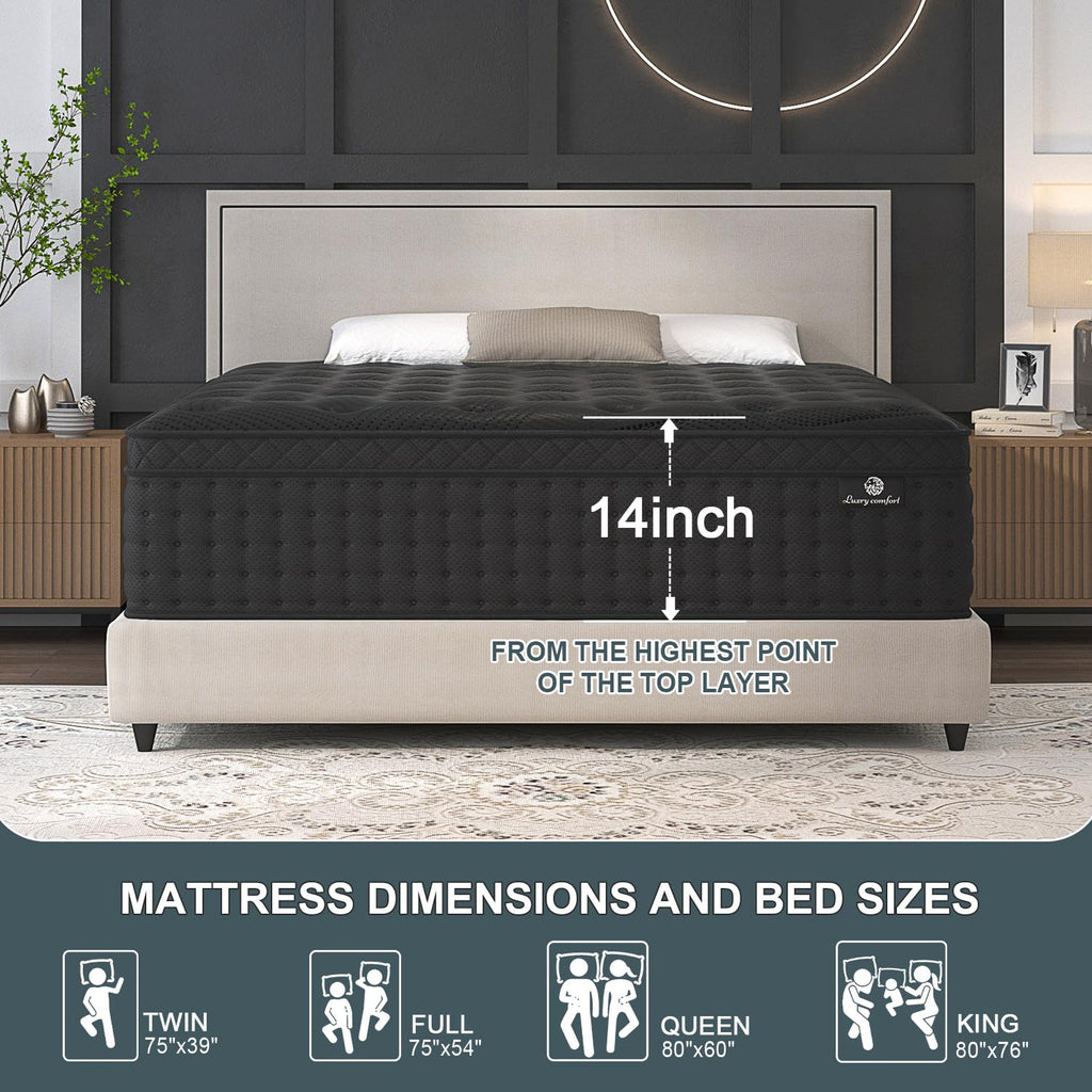 Full Size 14 Inch Hybrid Mattress F435506