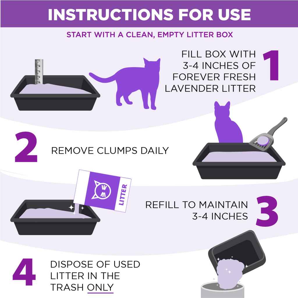 Lavender Clumping Cat Litter with Essential Oils 18lb K974