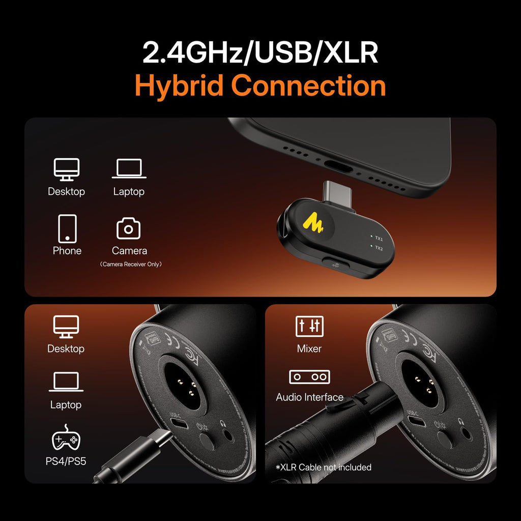 Hybrid Wireless Podcast Microphone T966