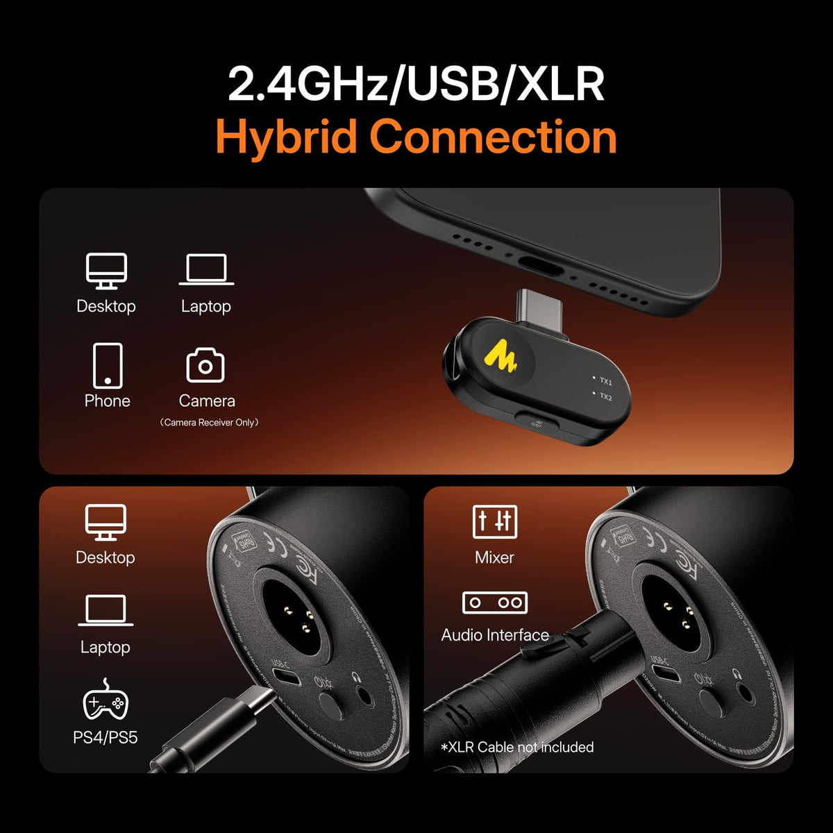 Hybrid Wireless Podcast Microphone T966