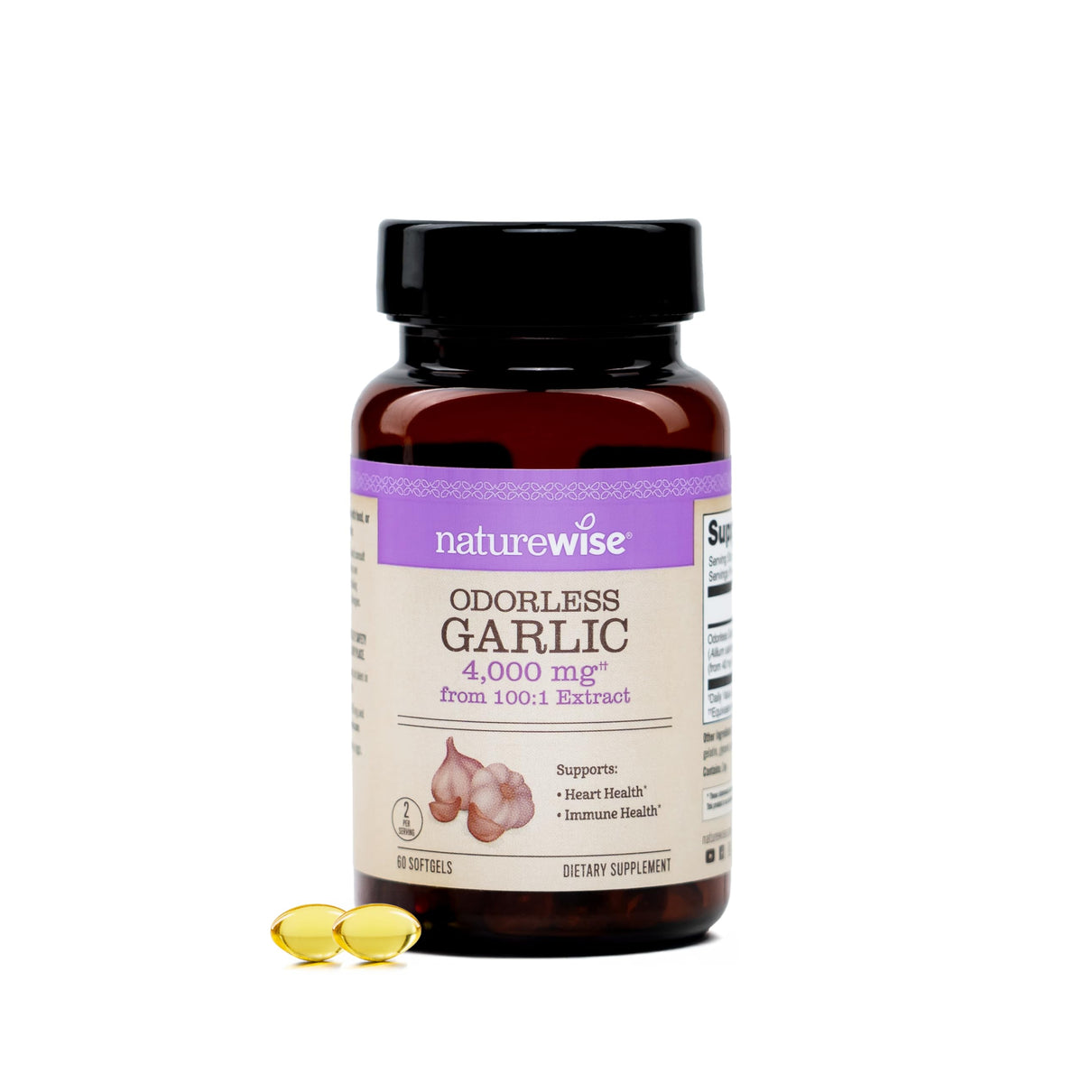 Odorless Garlic Supplement 4000mg 60 Count W751
