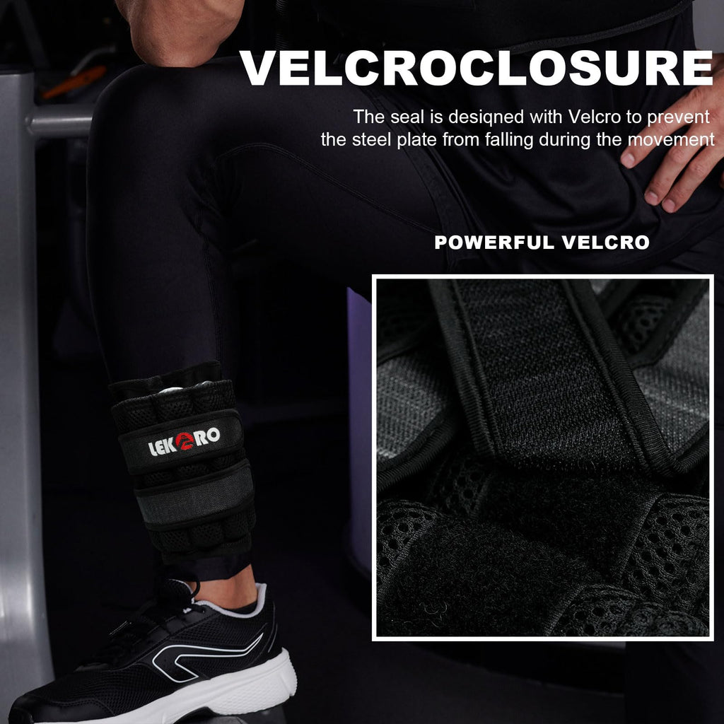 Ankle Weights Wrist Weights, 1 Pair Adjustable Removable Steel J492