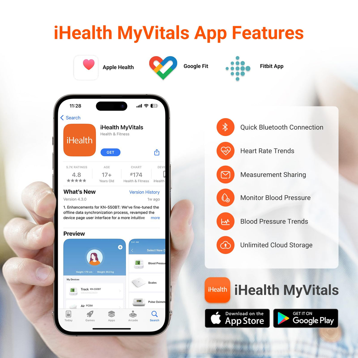 Wrist Blood Pressure Monitor with App T1831