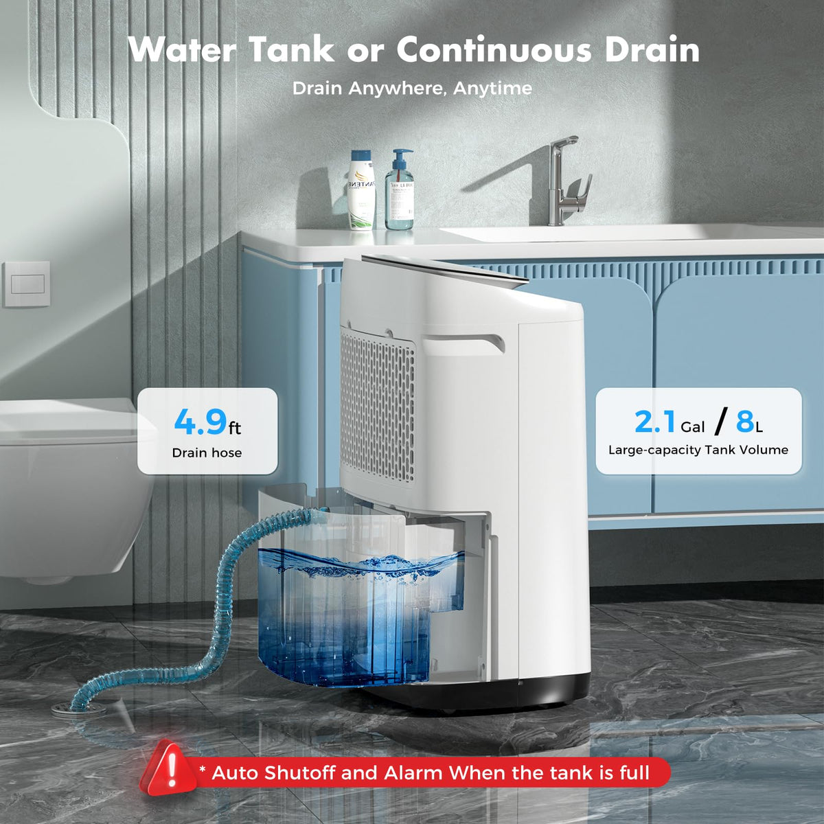 80 Pint Dehumidifier with Drain Hose Z238