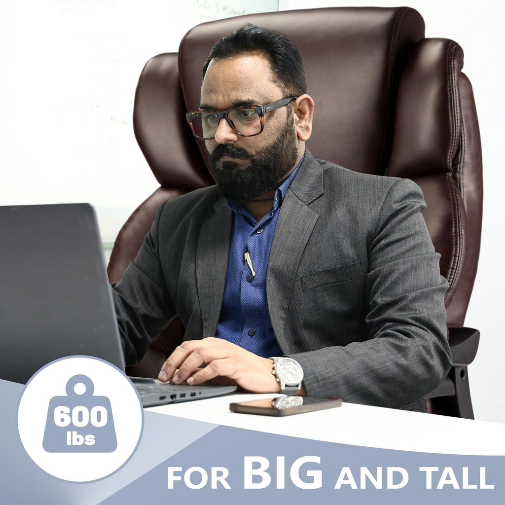 Big and Tall Office Chair with Adjustable Headrest R976